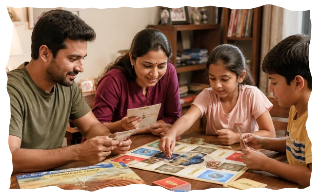 Family playing