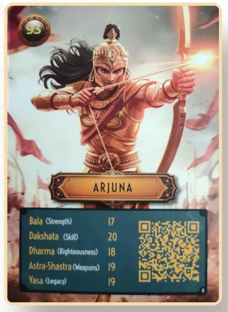 Arjuna card from Jaya